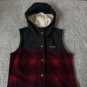 Columbia Women’s Buffalo Plaid Vest with Hood